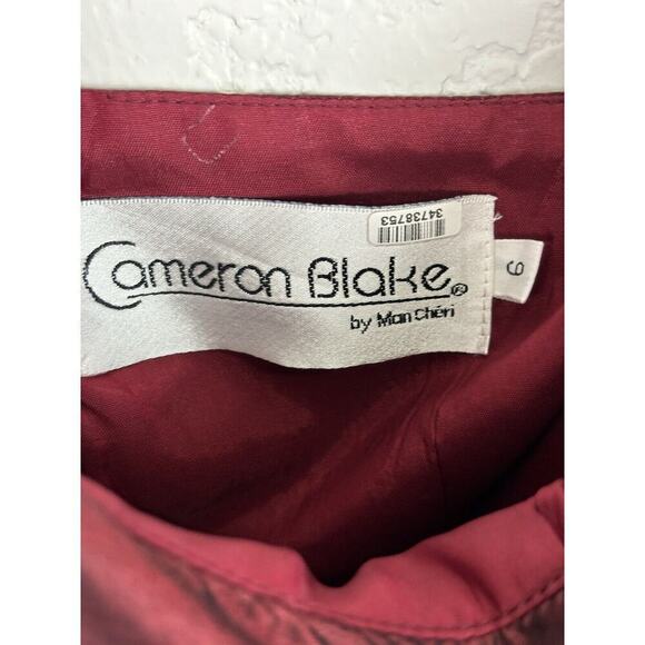 Cameron Blake Formal Dress Maroon Burgundy Womens 6 Elegant Dark Romantic FALL - Picture 9 of 9